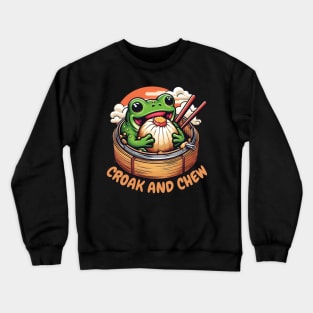 dim sum green frog Crewneck Sweatshirt